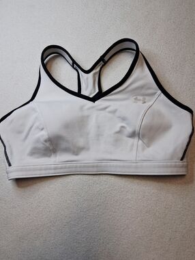 Under Armour White & Black Racerback Sports Bra